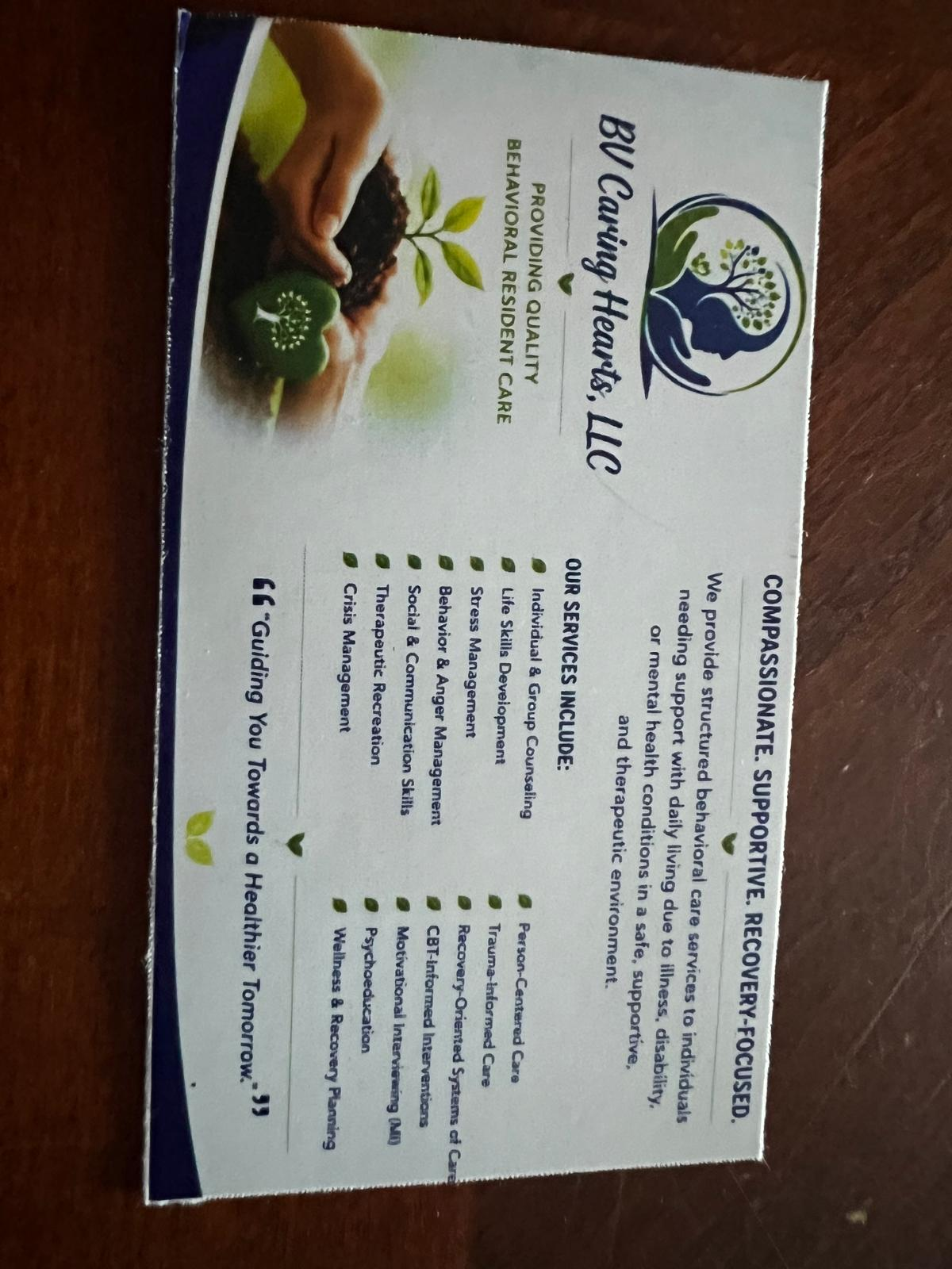 Clear Minds Behavioral Health printed brochure